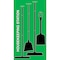 5S Supplies 5S Housekeeping Shadow Board Broom Station Version 6 - Green Board / Black Shadows  With Broom HSB-V6-GREEN-KIT - alternate 1